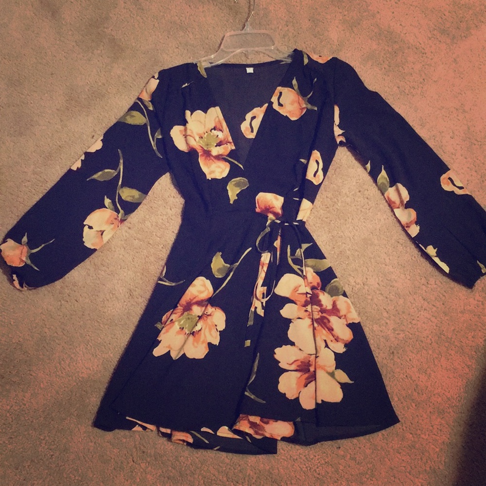 Wrap around mini dress